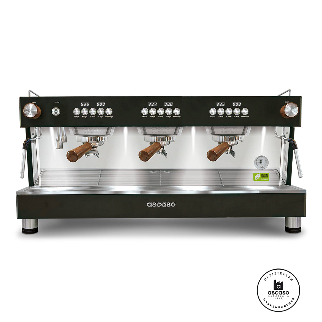 Ascaso Barista T one 3 Brühgruppen professional Multiboiler Siebträger mit Festwasseranschluss inklusive Garantie
