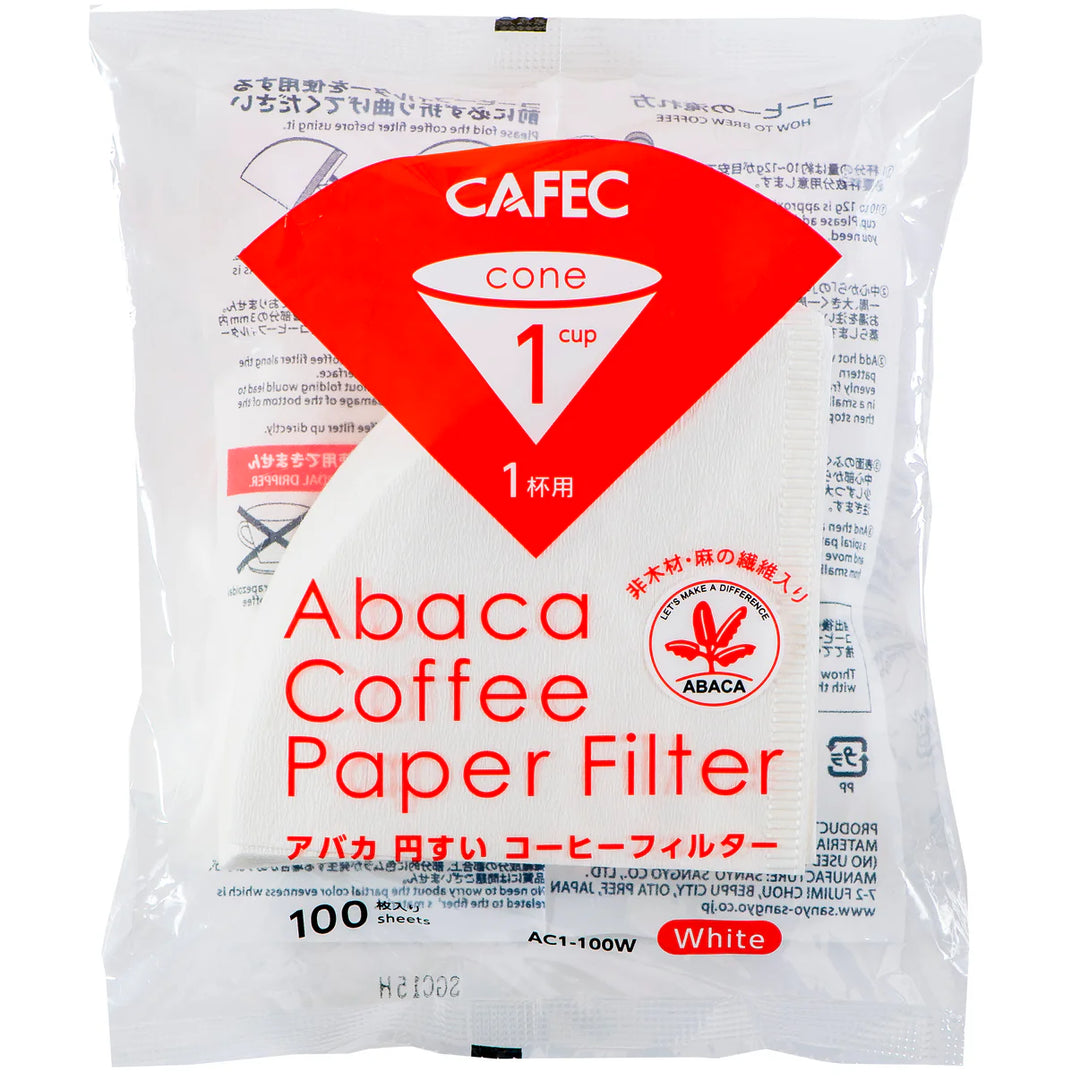 Cafec Abaca Papierfilter V60 cup1 100 Stück