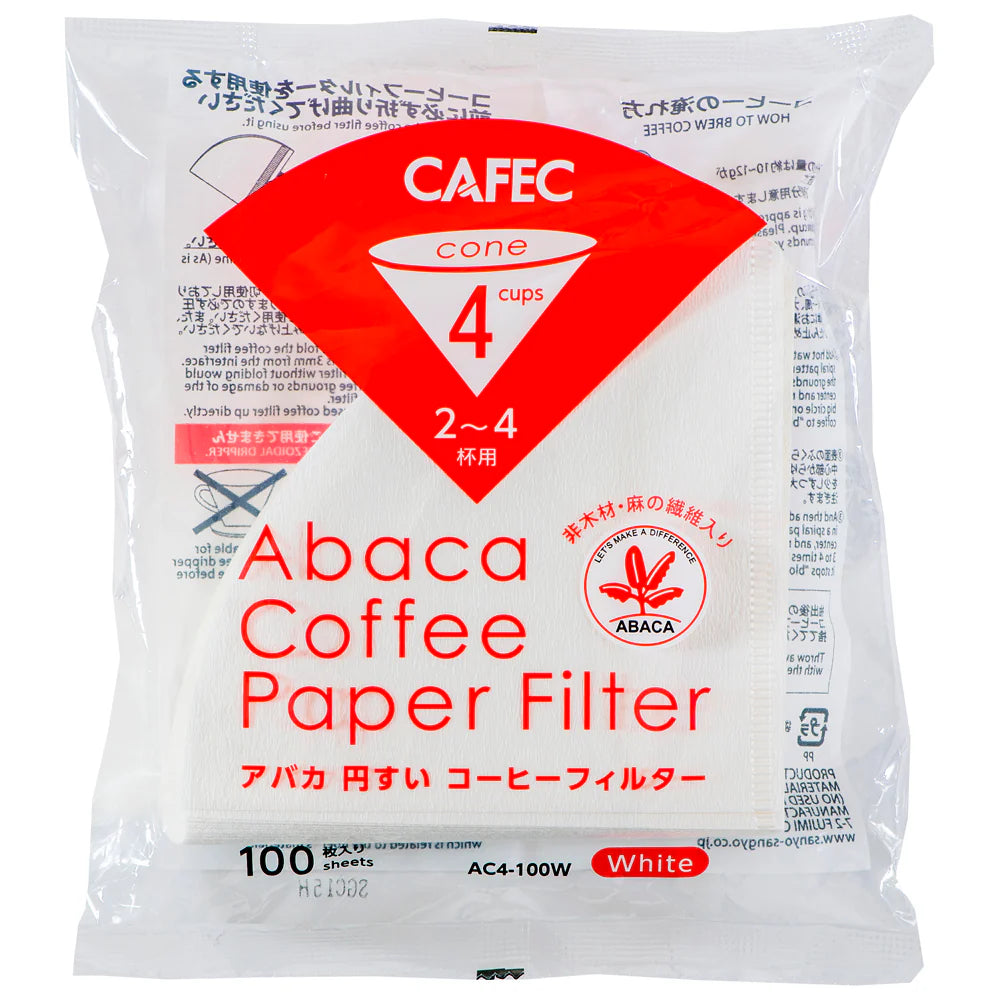 Cafec Abaca Papierfilter V60 cup4 100 Stück