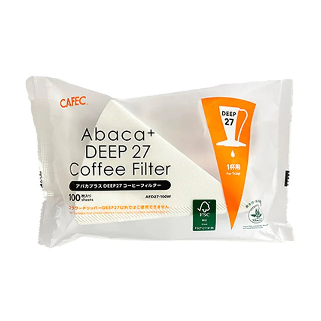 Cafec Abaca+ Deep 27 für Einzeltassen 100 Stück
