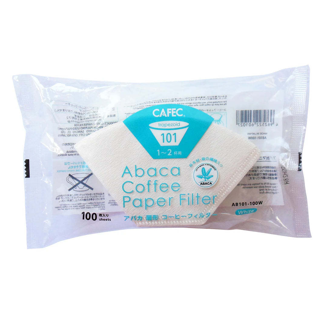 Cafec Abaca 101 Papierfilter für 1-2 Tassen Trapezoid passend für Moccamaster Cup-one 100 Stück
