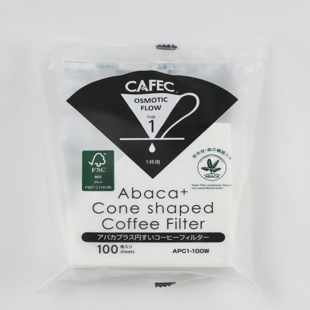 Cafec Abaca+ Papierfilter V60 cup1 100 Stück