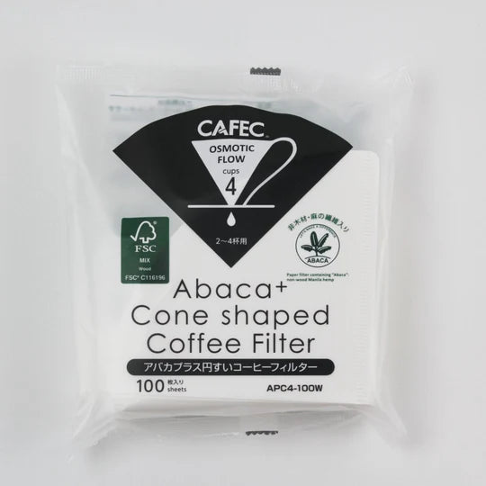 Cafec Abaca+ Papierfilter V60 cup4 100 Stück