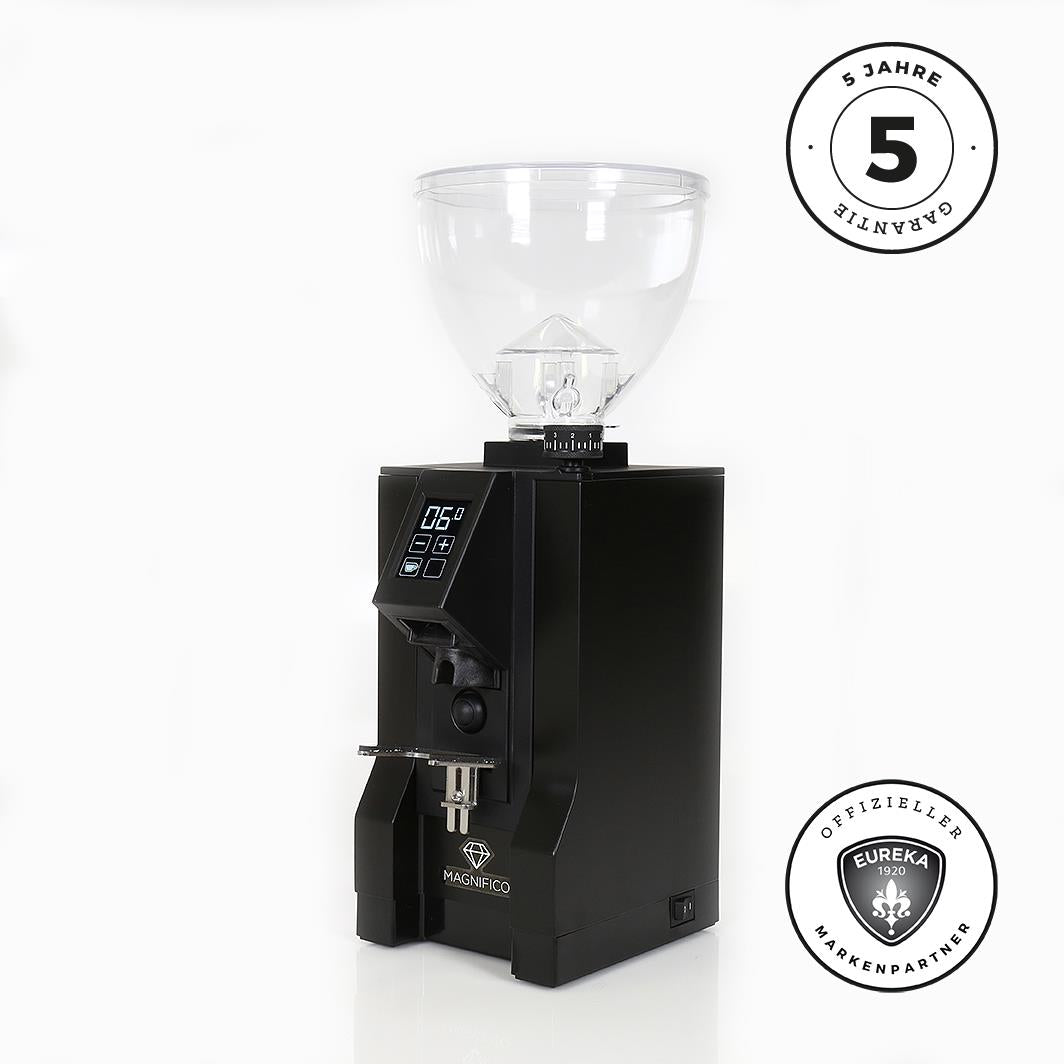 Eureka Mignon Magnifico 15BL Schwarz Espressomühle für Siebträger inklusive 5 Jahre Garantie