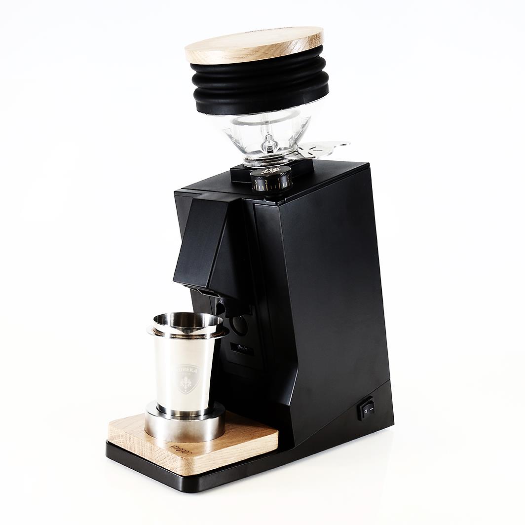Eureka Mignon Single Dose schwarz/Eiche Espressomühle