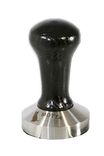 Motta Tamper Edelstahl Platte mit schwarzem Holzgriff 58mm