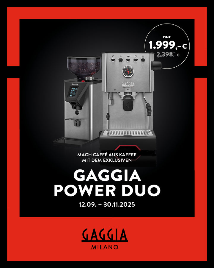Gaggia Aktion "Power Duo" Classic GT Dualboiler Siebträger mit MDF 55 Espressomühle inklusive 3 Jahre Garantie