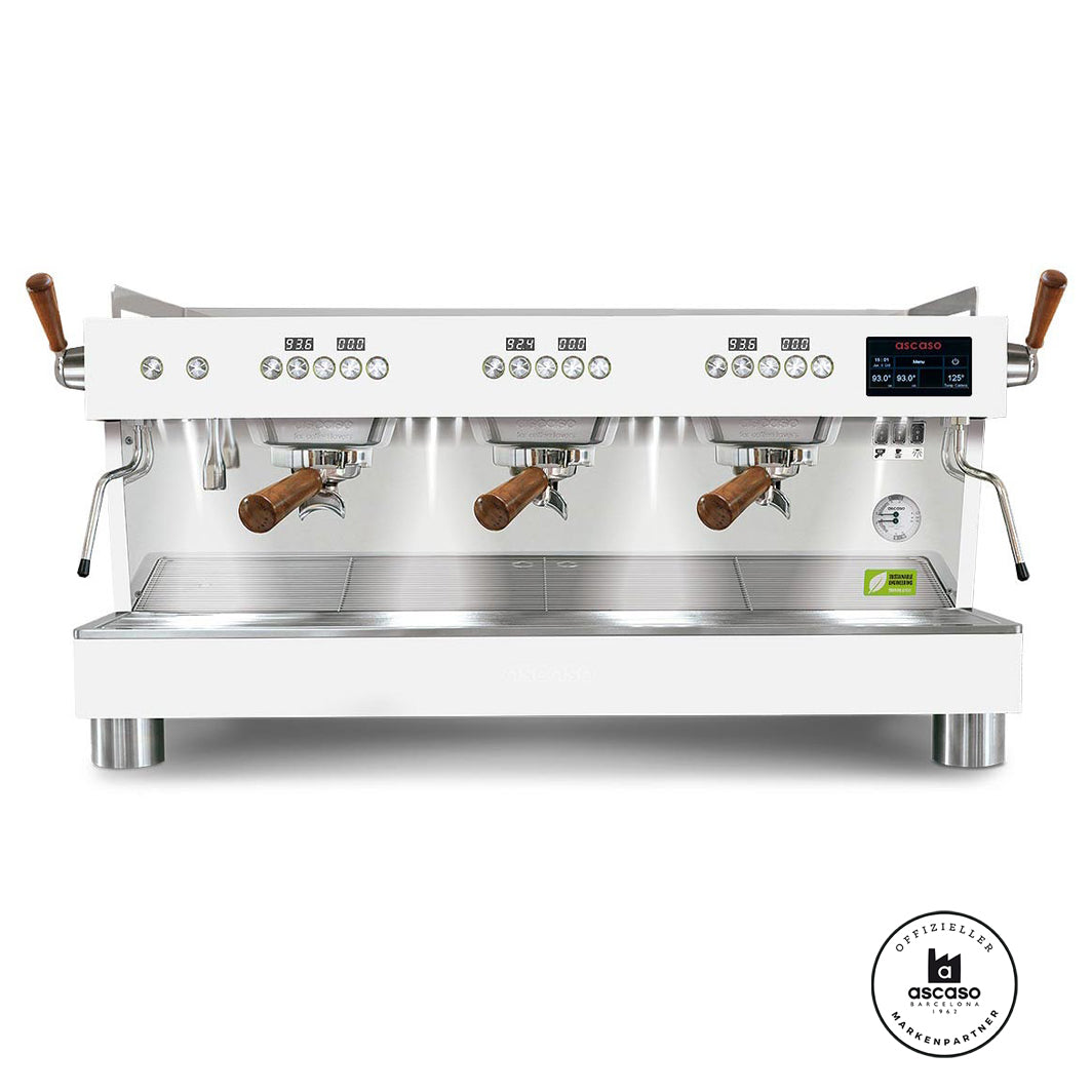 Ascaso Barista T Plus Display Version 2024 3 Brühgruppen professional Multiboiler Siebträger mit Festwasseranschluss inklusive Garantie