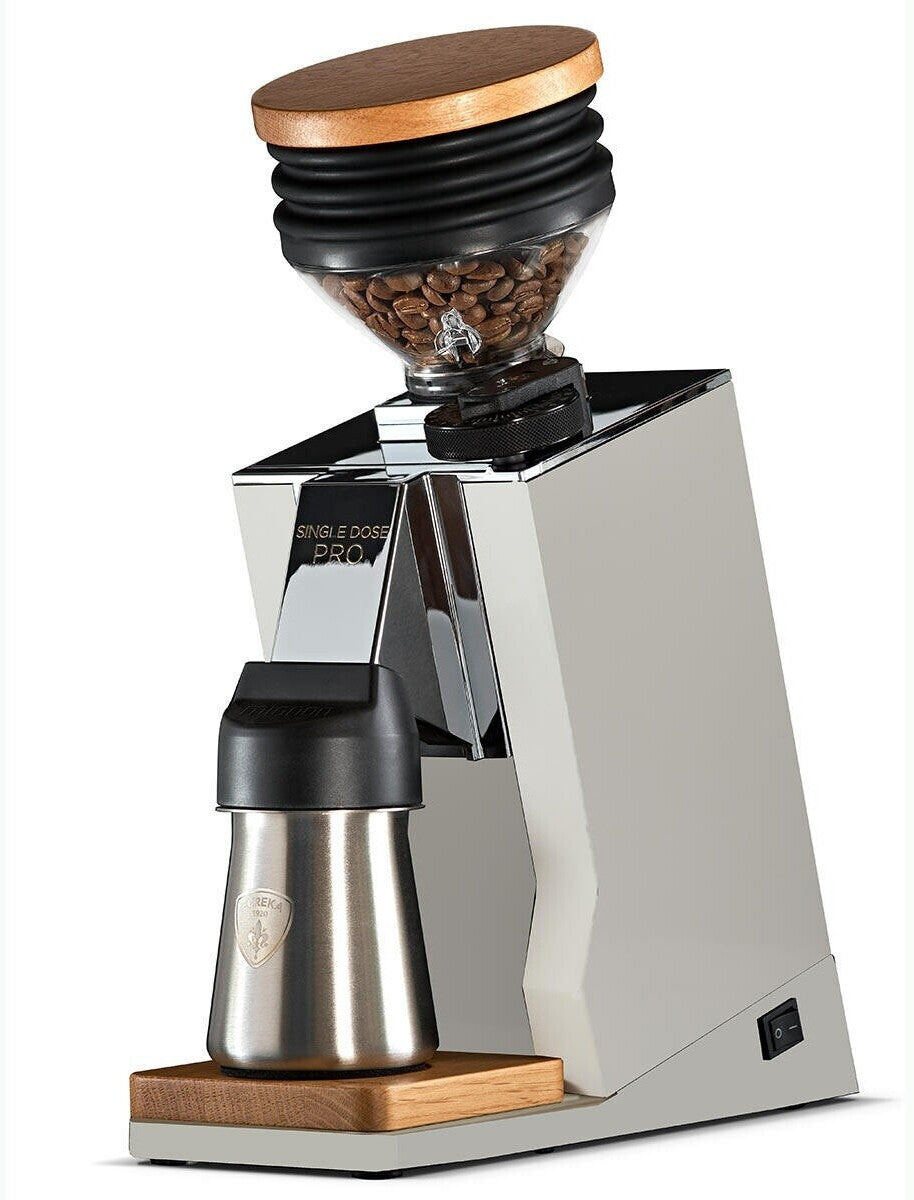 Eureka Mignon Single Dose Pro Kaffee- und Espressomühle mit Eichenholz inklusive 2 Jahre Garantie