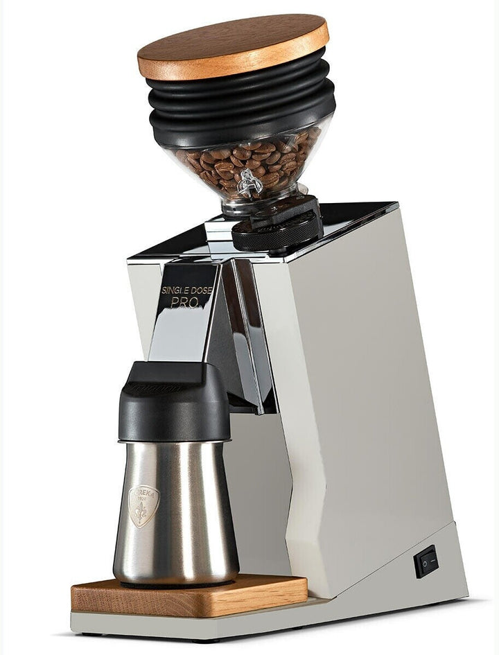 Eureka Mignon Single Dose Pro Kaffee- und Espressomühle mit Eichenholz inklusive 2 Jahre Garantie