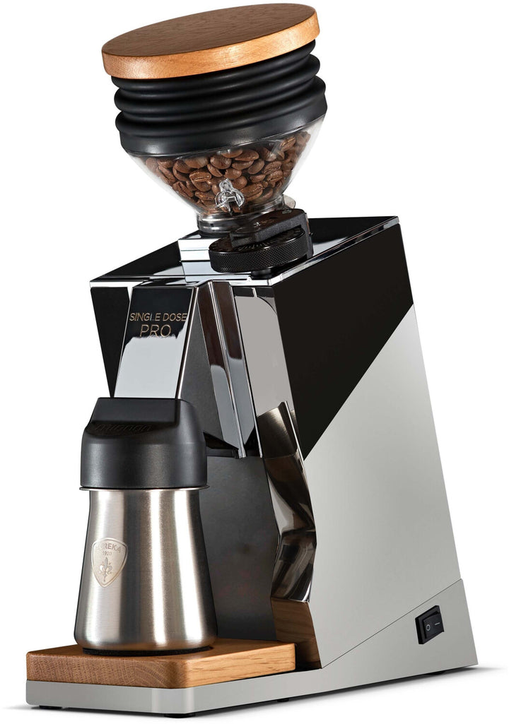 Eureka Mignon Single Dose Pro Kaffee- und Espressomühle mit Eichenholz inklusive 2 Jahre Garantie