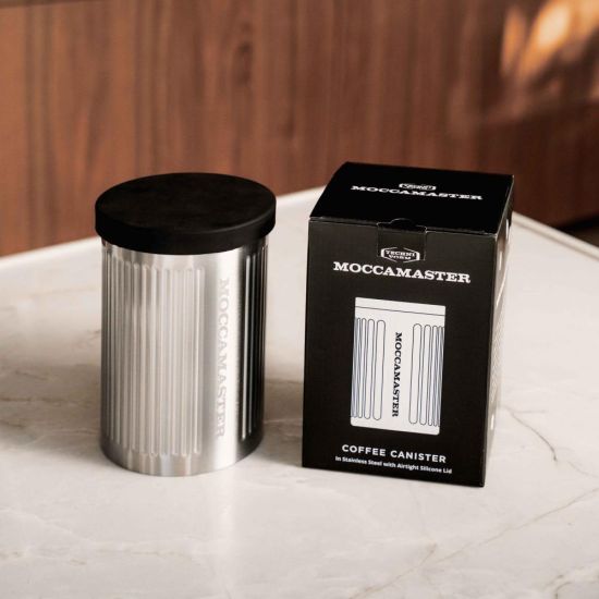 Moccamaster Kaffeedose Vorratsdose aus Edelstahl