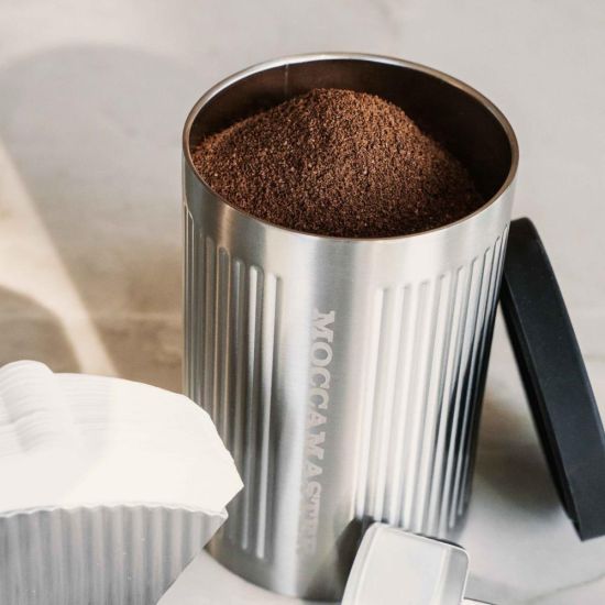 Moccamaster Kaffeedose Vorratsdose aus Edelstahl